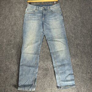 Asos Jeans Mens 32 X 31 Light Blue Wash Cotton Stretch Straight Leg Pockets